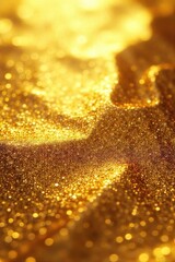 Shimmering Gold Texture Luxurious Metallic Background with Warm Glow, Ideal for Design Projects and Opulent Presentations