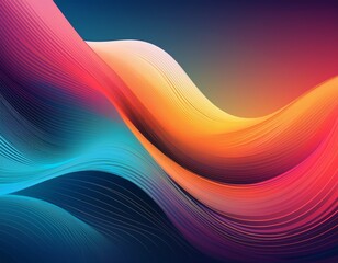 Fototapeta premium abstract horizontal background with colorful waves in vibrant gradient flow modern fluid lines and dynamic motion design for creative digital wallpaper artistic backdrops and contemporary graphic p