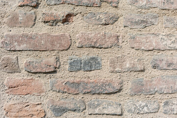 Old brick wall, a beautiful background for the designer, copy empty space