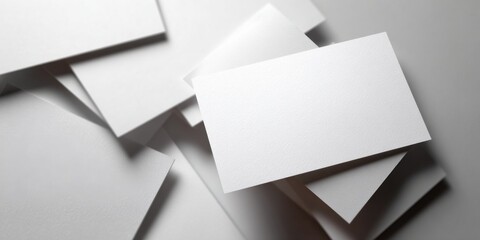 Blank Paper Mockup for Print Design Presentation with Smart Object Layer for Easy Customization and Editing