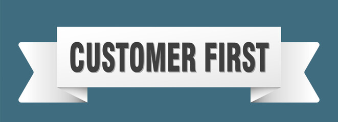 customer first ribbon isolated on transparent background. customer first ribbon