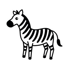 Zebra coloring page vector illustration