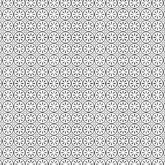 Seamless Geometric Pattern with Floral Motifs in Circular Arrangement background