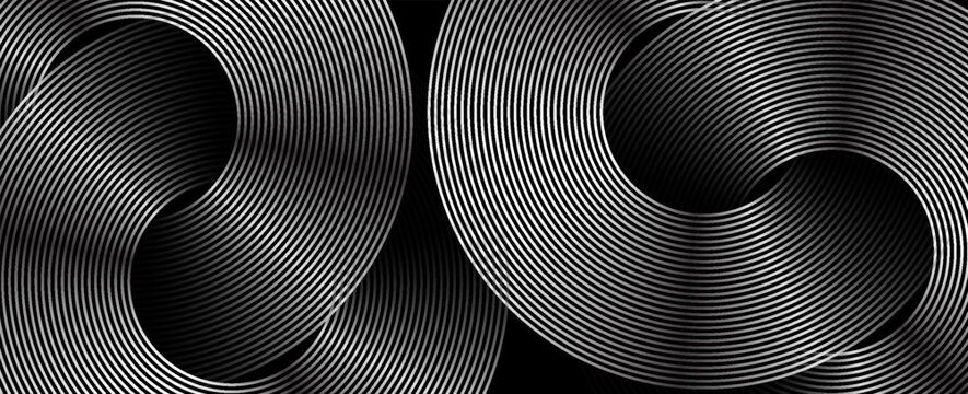 Abstract Particle Technology Background Design. Abstract wave moving point flow particles, high tech background design for brochure, flyer, magazine, business card, banner.