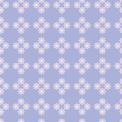 Delicate Floral Pattern on Light Purple Background for Textile Design