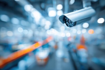 Industrial Security Camera Monitoring Smart Factory