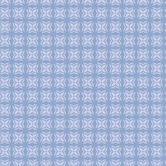 Fototapeta premium Seamless pattern design in blue tones with floral elements backdrop