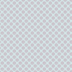 Fototapeta premium Delicate pink floral pattern on a light blue background seamless design