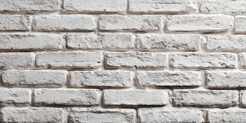 Fototapeta premium Textured White Brick Wall Background for Design, Decoration, and Creative Projects in Modern Minimalist Style