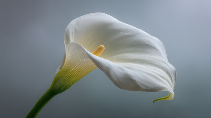 白いカラーの花を大きく美しく切り取る構図