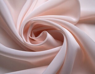 Soft, flowing blush pink fabric drapes in a swirling pattern