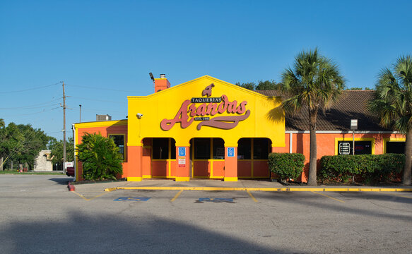 Taquerias Arandas Mexican restaurant exterior storefront Houston, Texas USA 06-22-2025.	