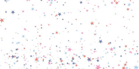 Color stars confetti background. Splash effect banner. Vector abstract illustration with blurred drops of rain for wallpaper, wrapping paper, backdrop, poster, card etc.