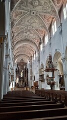 Fototapeta premium Lower Minster Cathedral Parish Church. Regensburg. Bavaria. Germany.