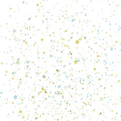Color stars confetti background. Splash effect banner. Vector abstract illustration with blurred drops of rain for wallpaper, wrapping paper, backdrop, poster, card etc.