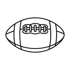 Vector art of american football, outline drawing for sports and game themes