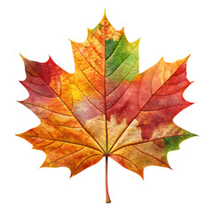 Fototapeta premium Autumn leaf retro paper collage leaves design art isolated on white or transparent background, cutout, PNG, generated AI