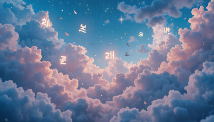 “Surreal Sky of Equations – Dreamlike Math in Pastel Clouds”