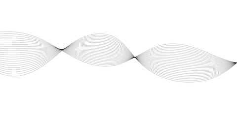 Abstract grey smooth element wavy modern curve lines on transparent background. Digital frequency track equalizer. Abstract frequency sound wave lines, twisted curve lines and technology background.	