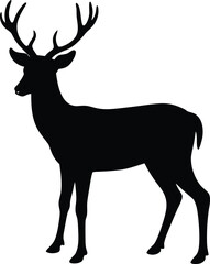 deer silhouette vector illustration
