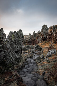 Lava formation of Arnastapi,  Iceland