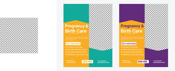 pregnancy care flyers template