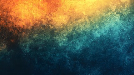 Colorful Gradient with Teal, Orange, Yellow, and Blue Tones