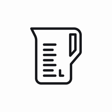 measuring cup icon sign vector