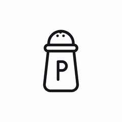 shaker pepper icon sign vector