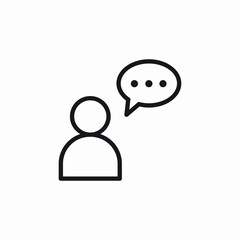 user speech bubble icon sign vector