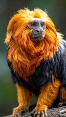 Close-up of a golden lion tamarin