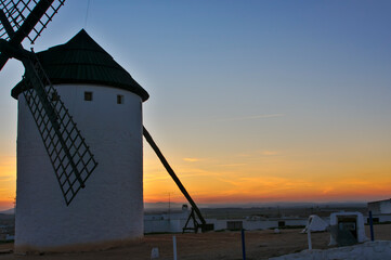 La Mancha windmill standing at golden hour © Jorge