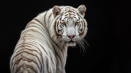 Portrait of a  white tiger