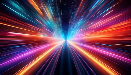 a futuristic whoosing background space blur with vibrant colors