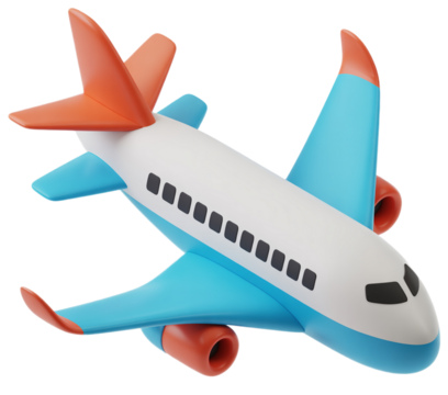 3d icon of an airplane