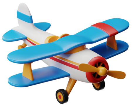 3d airplane isolated on white