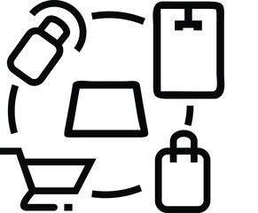 Online shopping process e commerce retail purchase delivery checkout experience