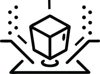 3d hologram technology icon vector illustration for virtual reality and science