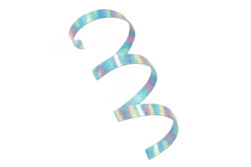 Iridescent pastel ribbon streamer celebrating party events