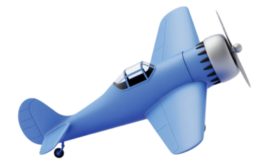 3d icon of a toy airplane