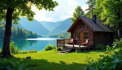 Rustic Cabin Getaway Serene Lake & Lush Mountain Views - Perfect Summer Escape