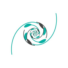 Abstract Spiral Design on Black.