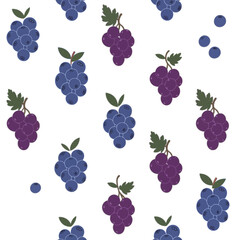Blueberry and Grape Pattern Design.