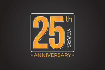 25th Years anniversay template vector