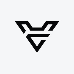 CV VC Modern Stylish Minimal Monogram Logo