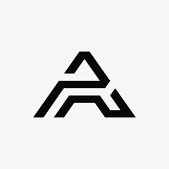 AP PA Modern Stylish Monogram Logo