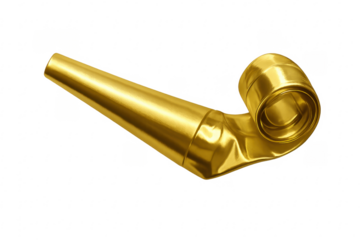 Golden party blower celebrating new year birthday event