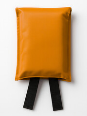 Orange sandbag weight for fitness training and exercise