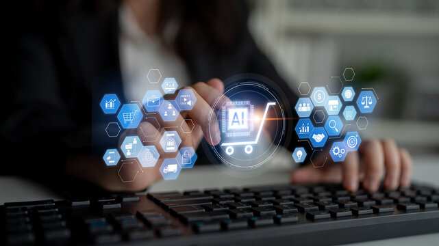 AI-powered e-commerce ecosystem connecting customer data, marketing, logistics, product management, and business intelligence to drive retail efficiency and digital growth Latch