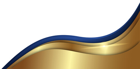 Elegant Golden and Blue Wave Abstract Background